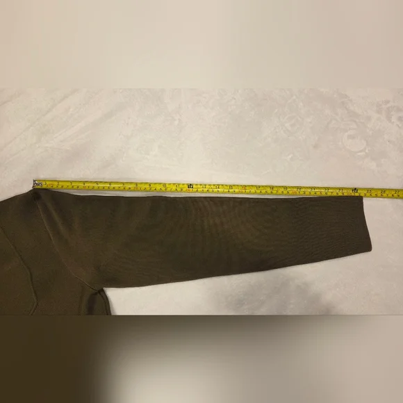 STAUD Military Green Long Sleeve Dress,Size XL. - Picture 13 of 16